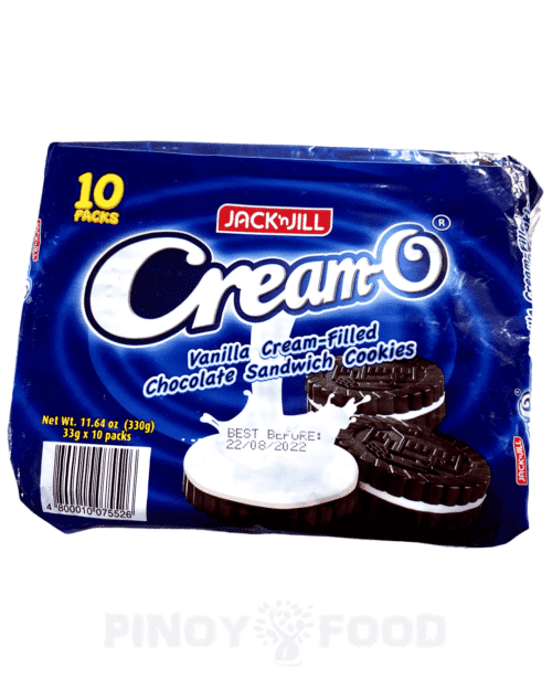 Jack‘n Jill - Cream-o - Vanilla Cream-Filled Chocolate Sanwich Cookies - 10packs (330g)