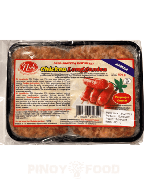 Nida - Chicken Longganisa - Hamonado - 500g -  VERSANDRISIKO