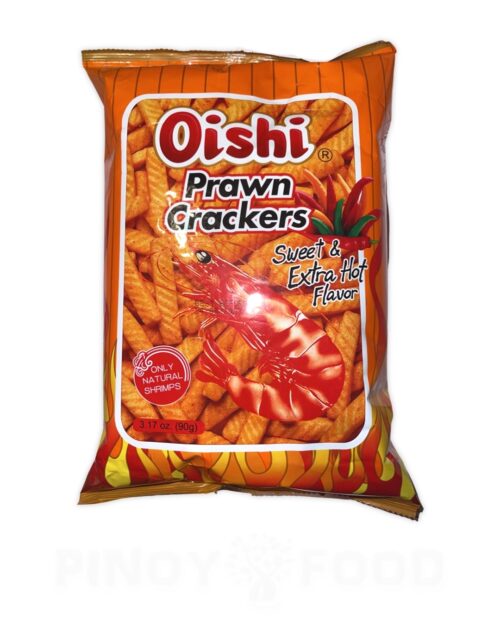 Oishi - Prawn Crackers - Sweet & Extra Hot Flavor - 90g