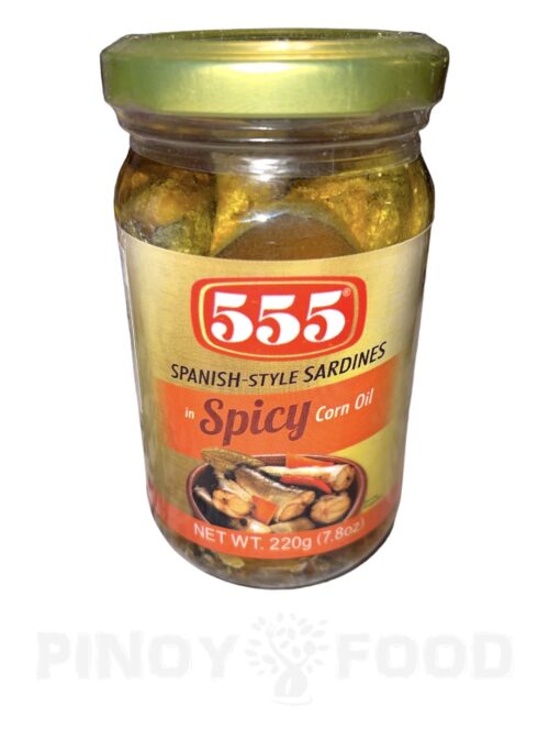 555 - Spanish Style Sardines in Spicy Corn Oil - 220g