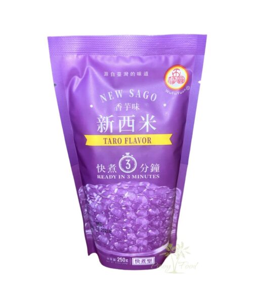 Wu Fu Yuan - New Sago - Tapioca Pearl - Taro Flavor - 250g (EXP.: 15/12/2023)