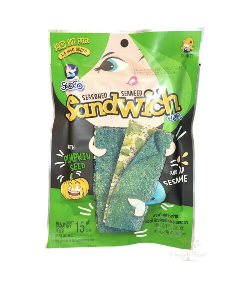 Seleco - Seasoned Seaweed Sandwich - with Pumpkin Seed & Sesame - 15g