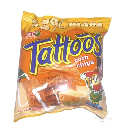 W.L. - Tattoos - Corn Chips - Cheese Flavor - 30g