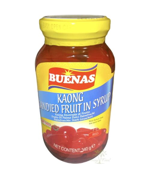 Buenas - Kaong - Candied Fruit in Syrup - Red - 340g