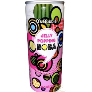 O's Bubble - Jelly Popping Boba – Peach Oolong & Aloe Vera - 340mL