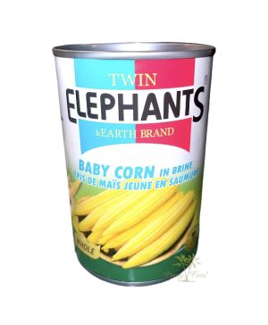 Twin Elephants & Earth Brand - Baby Corn in Brine - 425g