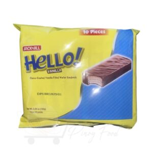 Jack'nJill - Hello! - Choco-Coated Vanilla Filled Wafer Sandwich - 10 x 15g