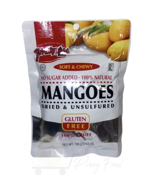 Philippine Brand - Dried Mangoes - No Sugar Added - 100g