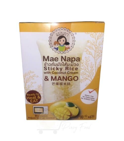 Mae Napa - Suman - Sticky Rice with Coconut Cream & Mango - 6 x 80g