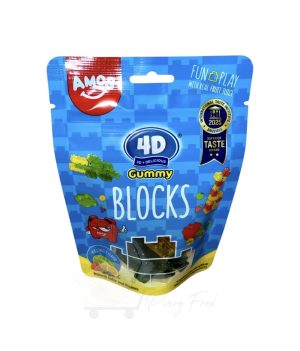 Amos - 4D Fruit Gummy - Blocks - 72g
