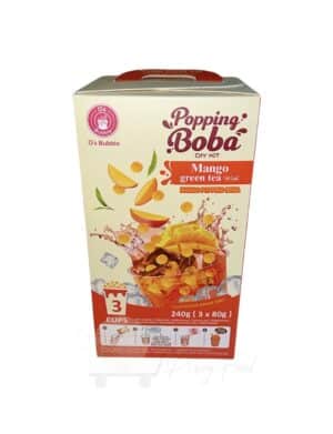 O's Bubble - Popping Boba DIY Kit - Mango Green Tea- 240g