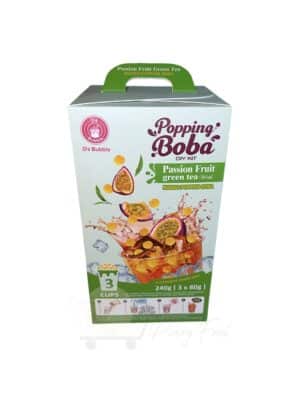 O's Bubble - Popping Boba DIY Kit - Passion Fruit Green Tea- 240g