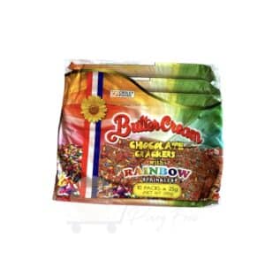 Croley Foods - Butter Cream - Chocolate Crackers with Rainbow Sprinkles - 10x25g