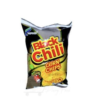 Prifood - Black Chili Corn Chips - BBQ Flavor - 55g
